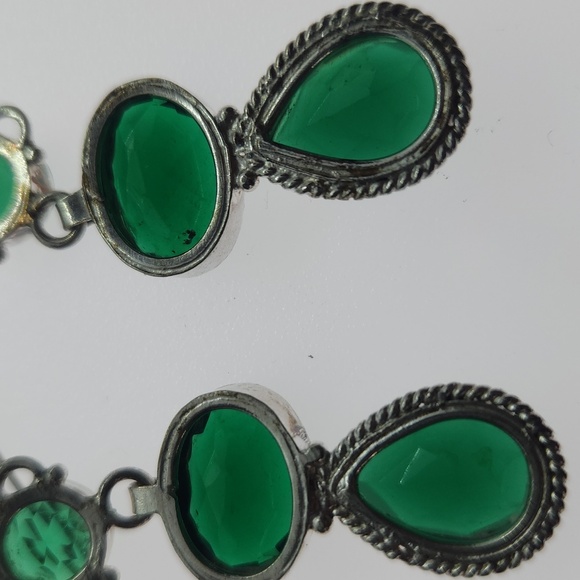 Nwot! Natural emerald and green tourmaline 925 silver - Picture 8 of 9